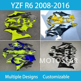 Per Yamaha YZF R6 08 09 10 11 12 13 14 15 16 Accessori per motociclette freissimi YZFR6 2008-2016 Kit di carenatura ad iniezione di cowling ABS Multi-color