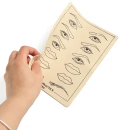 1 sayfa DIY mikroblading dövme pratik cilt kalıcı kaş dudak treni uygulama eğitim kağıt vücut sanat uygulama aksesuarları