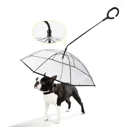개 의류 애완 동물 강아지 투명한 C 형 우산 우산 방우 방지 눈 방지 가죽 끈 작은 개 비를위한