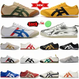 Tiger Mexico 66 Running Shoes Kill Silver White Birch Peacoat Blue Red Beige Grass Green Lightweight Designer Sports Sneakers Jogging Trainers