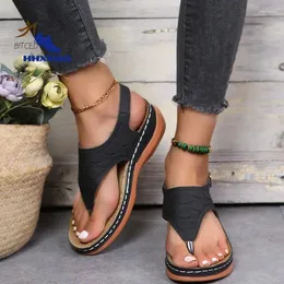 Повседневная обувь Осенние клинья для женщин высокие каблуки Сандалии Лето 2024 Флейп-флоп Chaussures Femme Платформа плюс размером 35-43
