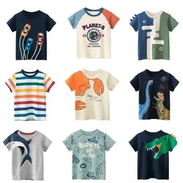 T-shirt per bambini T-shirt a maniche corta Versione coreana per bambini abbigliamento per bambini t-shirt cotone 2-9 anni fumetto estivo top d240525