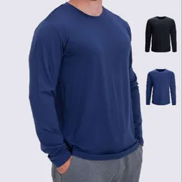 Lu выравнивать рубашки с длинным рукавом толстовки на открытом воздухе для отдыха мериносовые топы для мужской футболки