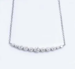 Подвесные ожерелья модный 925 стерлинговой серебряный серебро vvs1 Моассанитское ожерелье для женщин с ювелирными изделиями из белого золота Алмаз подарок 6959731