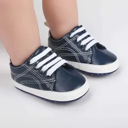 Primeiros Walkers Spring Baby meninos Sapatos de meninas Sapatos sólidos Anti -Slip Childrens Sports Sapatos de esportes de moda Sapatos de bebê e o primeiro passo para recém -nascidos D240525