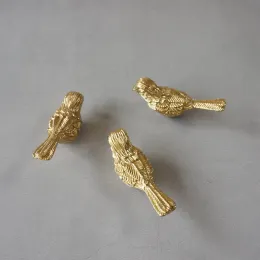 Brass Lucky Bird Single Hole Vintage Furniture Handles Light Luxury Handles for Cabinets and Drawers Home Accessories