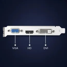 1-5pcs GT610 Grafikkort 1 GB 2GB DDR3 Datorspel Davlingkort HDMI-kompatibla VGA DVI-grafikkort med kylfläkt