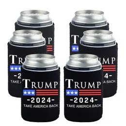 UPS 2024 Trump Cans Holder Holder Decoration 12 унций неопрен 330 мл пивного рукава HJ5.25