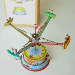 ВИНД-UP Toys Classic Series Retro Clockwork Happy Rabbit Wind Up Metal Walking Tin Play Drum Rumbbit Robot Mechanical Toy S24