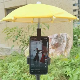 Motorcycle Mobile Phone Holder Sunshade Umbrella Waterproof Small Helmet Sunscreen Phone Stand Bracket Motorcycle Accessory 1PC