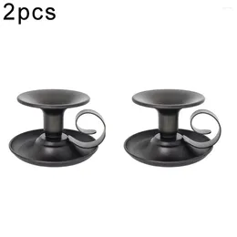 Kerzenhalter 2pcs Halter Retro Iron Candlestick Candelabra Stand Anti Rost Kerzenlicht Dinnerparty Küche Home Dekoration