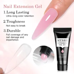 MTSSII 10 ml Exensie Nagelgel Nagellak Acryl Nagel Glitter Pailletten Doorweekt UV Zakres żel Voor Nagelverlengingen