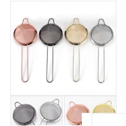 Coffee Filters Rose Gold Color Oil Grid Black Golden Filter Colors Cooktail Strainer Cone Cocktails Sn Newarrival P0927 Drop Delivery Dhiyg