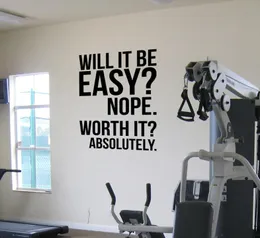 Absolutamente fitness motivação citações de parede pôster grande ginástica kettlebell crossfit boxing decoração letras sticker9129987