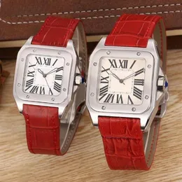 5a Quality Mens Women Square Dial Designer наблюдает за японским кварцевым движением кожаное ремень Аналог римский номер супер минеральный зеркал mo224y