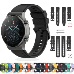 22 мм 20 мм Силиконовый ремешок для Huawei Watch GT2 Pro GT 3 46 мм/Amabfit Gtr/GTS Bracelet Samsung Galaxy Watch 3/4/5/Gear S3/Active 2