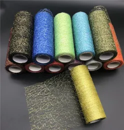 92Mroll Organza Tulle Roll Spool Fabric Ribbon Diy Tutu Skirt Gift Craft Party Chare Sash Wedding Party Decoration Gold Silver2451792
