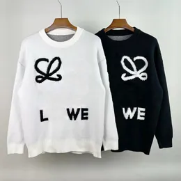 SWEATER WOMENS L Domowy haftowane logo okrągła szyja sweter długi rękaw