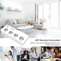 Tuya Wi -Fi Power Strip Smart USB Standardowe gniazdo UE 220V Korea Plug Tuya Smart Life Home Alexa Google Assistant Surge Protect