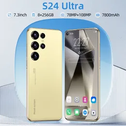 الهاتف المحمول عبر الحدود S24 Ultra Real 4G7.3 بوصة شاشة كبيرة في واحد 8 ملايين عنصر Android 8.1 3 64