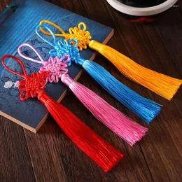 Decorative Figurines Handmade Chinese Knot Tassel Silk Fringe Bangs Flower Trim Garment For Curtains Home Hanging Decor
