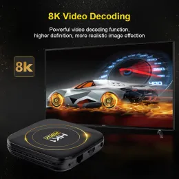 Woopker Android 12 Smart TV Box HK1 Rbox H8S Allwinner H618 Supporto 8K 2.4G 5G Dual WiFi HDR10 Media Player 4G 64 GB Fast TVBox