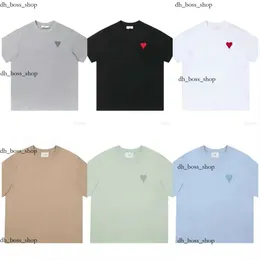 amis gömlek 2023 paris moda markası tees erkek kadın tasarımcısı lüks t shirt esaslar casual tshirt yuvarlak boyun coeur erkek tees amis hoodie 264