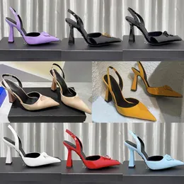 Women's Luxury Heels Sandals Party Fashion 100% Leather Dance Shoes Dress Shoes New Sexy Heels Wedding Pointed Toe Metallic Shoes Women High Heels