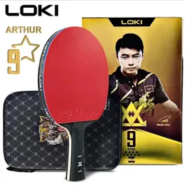 Loki 9 -gwiazdkowy Rakiet tenisowy Profesjonalny 52 Carbon 6789 Ping Pong Paddle Ultra ofensywna z lepkimi gumami 240524