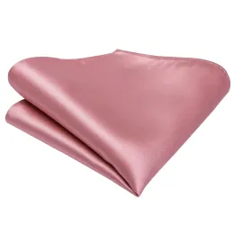 Tozlu Pembe Solid-Corbatas Elegantes Para Hombre, Gemelos de Seda, Para Boda, Fiesta, Negocios, Marca de Moda, Hi-Tie, Novedad de 2023