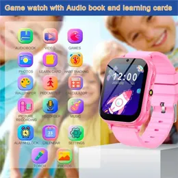 Kinder Uhren Childrens SmartWatch Music Playback Flash 22 Game Pedometer Gewohnheit Tracking Childrens Smartwatch Boys und Mädchen Geschenkuhr D240525