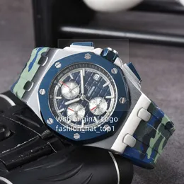Audemar Pigeut Assista original Audemar Pigeut Mens Luxury Watch Offshore Cronograph Designer Motivo Relógios Montre Luxe de alta qualidade com a caixa 830