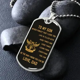 Pendant Necklaces Tag Pendent Necklace For Son Anniversary Graduation Christmas Day Birthday Party Gifts Men