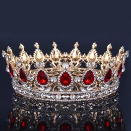 Luxus Brautkrone Kopfstücke Strasskristalle Royal Wedding Crowns Prinzessin Crystal Hair Accessoires Geburtstag Party Tiaras Quincea 281U