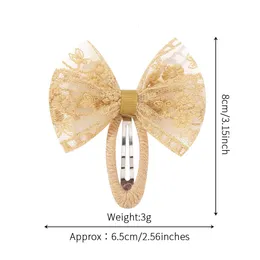 2pcs/set New Sweet Lovely Girls Race Lace Bow Hairpin Female Clips Baby Hair Accessories Barrettes Headwear Gift