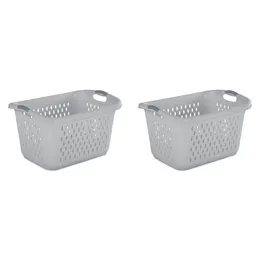 Sacchetti per lavanderia sterilite 2.7 cesti di plastica da jumbo cesti in argento morbido 2 pacchetto