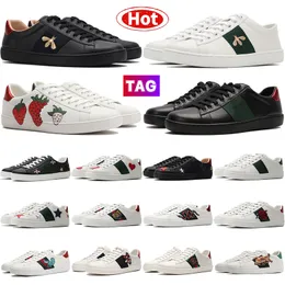 Men Women Designer أحذية غير رسمية فاخرة كلاسيكية Ace Leather Sneakers Stars Bee Snake مطرزة جلدية كلاسيكية حذاء أبيض أبيض رجالي أزياء منخفضة أحذية رياضية منخفضة