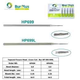 Wave Dental Tungsten Carburo Bur Bur Speot Speed Bury Dental Materials HP per il cono a bassa velocità del cono a bassa velocità 5pcs 5pcs