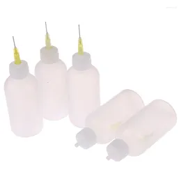 Storage Bottles 50ml Plastic Transparent Needle Glue Dispenser Clear Liquid Dropper Bottle For Rosin Solder Flux Paste