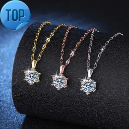 Мода 925 Персонализированная кулон Moissanite в женских шестиугольных серебряных украшениях для женщин Элегантная девственница элегантная девственница