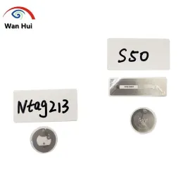10pcs 13,56 МГц 25 мм Lable Speectable S50 NFC Sticker Wet Inlay NFC Tag RFID IC Card, сектор UID 0 блок 0