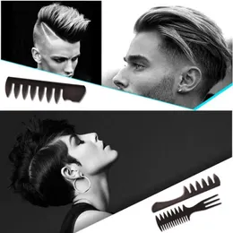 2024 5pcs Männer Schönheit Weites Zähne Haarbürste Gabel Kammmänner Bart Friseur Pinsel Barbershop Styling Tool Salon Accessoire für Männer Schönheit Schönheit