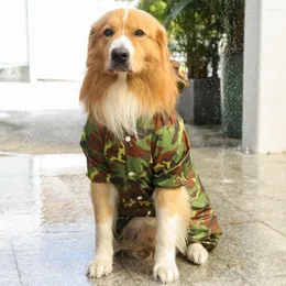 Abbigliamento per cani Pet Medium e grande cappotto da pioggia per salti per la tuta per i grandi cani Labrador Golden Retriever Aibiti impermeabili esterni