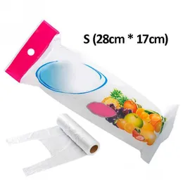 Food Storage Organization Sets New 100Pcs Transpare Roll Fresh-Kee Plastic Bags Of Vacuum Saver Bag 3 Sizes With Handle Keep Fresh Zxh Dhnqw