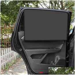 Car Sunshade Magnetic Sun Curtain Anti Uv Foldable Side Window Protection Mosquito Net Interior Parts Accessories Drop Delivery Automo Otebm