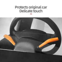 توجيه عجلة القيادة تغطية تقليم ممسحة لـ Tesla Model 3 Model Y Car Gear Shift Cover مصنوعة من الملحقات الداخلية Alcantara