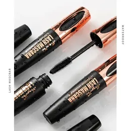 1PCS 4D Mascara سميكة النحال المجعد مقاوم للماء وعقار عرضي 24H تأثير دائم بدون أدوات ماكياج SMUDGE ماسكارا