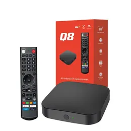 Q8 Cherrytv Live Android 11 TV -Box 4G 32G S905Y4 Quad Core 5G MIMO Dual WiFi Stalkermac ATV AV1 4K Decoder