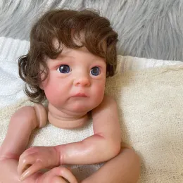 16inch bereits gestrichene wiedergeborene Puppen-Kit Tink Hand-Wurzelhaar Unmusted DIY Doll Teile mit Stoffkörperspielzeug Figur lol