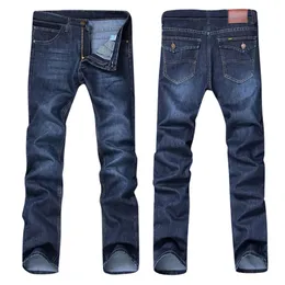 Erkekler Elastik İnce Fit Denim Pantolon Rahat Four Seasons Stil Uzun Düz Silindir Klasik Kot Giyim 240521